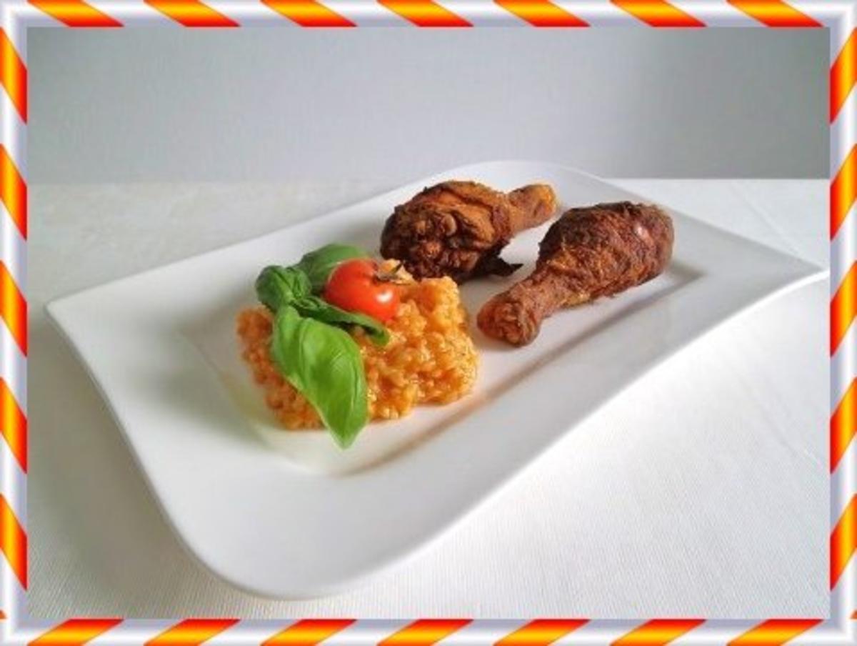 Knusprig frittierte Hähnchen – Unterkeulen mit Reis - Rezept - Bild Nr. 13