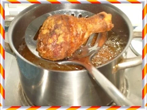 Knusprig frittierte Hähnchen – Unterkeulen mit Reis - Rezept - Bild Nr. 8