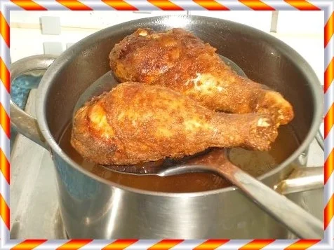 Knusprig frittierte Hähnchen – Unterkeulen mit Reis - Rezept - Bild Nr. 9