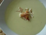 Meerrettichcremesuppe mit geräucherter Forelle - Rezept