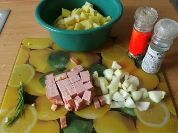 Bratkartoffel - Gurken - Leberkäsepfanne - Rezept - Bild Nr. 2