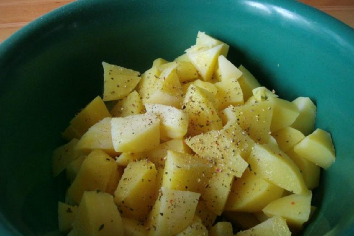 Bratkartoffel - Gurken - Leberkäsepfanne - Rezept - Bild Nr. 3