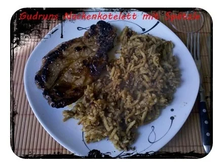 Fleisch: Schweinenackenkotelett mit Spätzle - Rezept - Bild Nr. 12