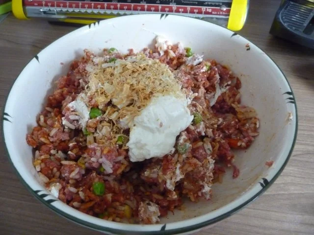 Hackfleisch : Reis-Hackbraten aus dem Backofen - Rezept - Bild Nr. 3