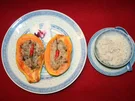 Gefüllte Papaya aus dem Backofen - Rezept