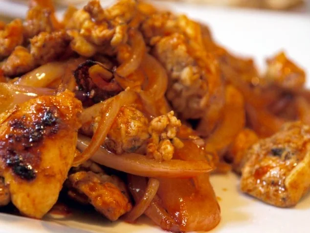 Rezept: Hähnchengeschnetzeltes "a la Vera" Hähnchengeschnetzeltes "a la Vera" - Rezept