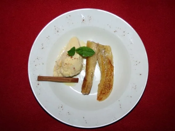 Gebratene Banane mit Zimt - Rezept