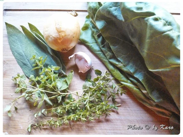 Mangold Kräuterrolle mit gebratenem Salbei und mariniertem Lamm Nacken - Rezept - Bild Nr. 2