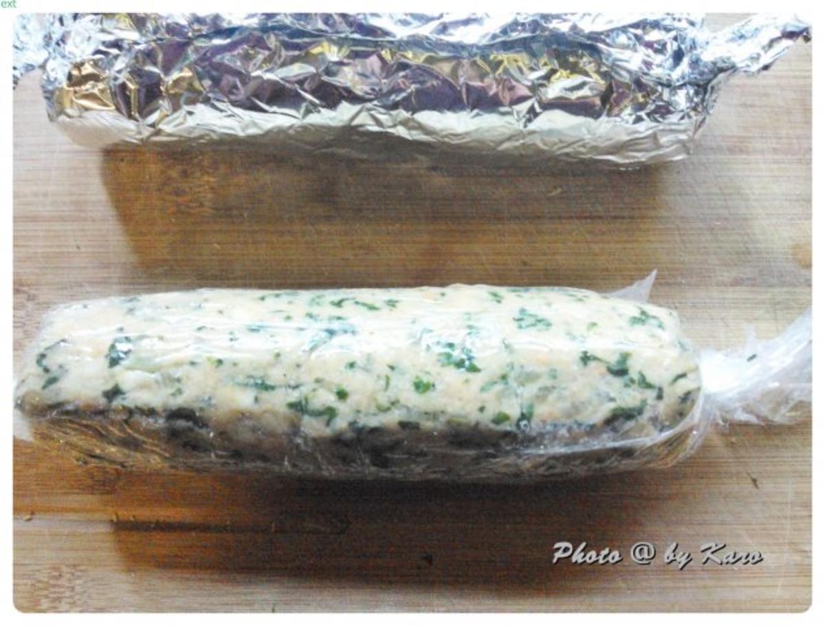 Mangold Kräuterrolle mit gebratenem Salbei und mariniertem Lamm Nacken - Rezept - Bild Nr. 8