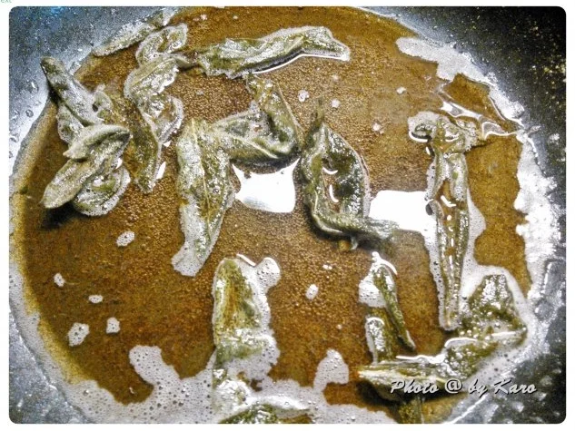 Mangold Kräuterrolle mit gebratenem Salbei und mariniertem Lamm Nacken - Rezept - Bild Nr. 10