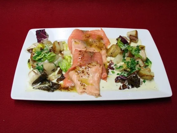 Lauwarmes Lachscarpaccio - Rezept