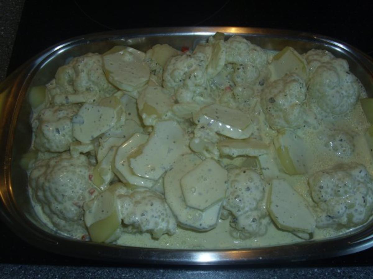 Blumenkohl-Kartoffelauflauf mit herzhafter Kruste - Rezept - Bild Nr. 5