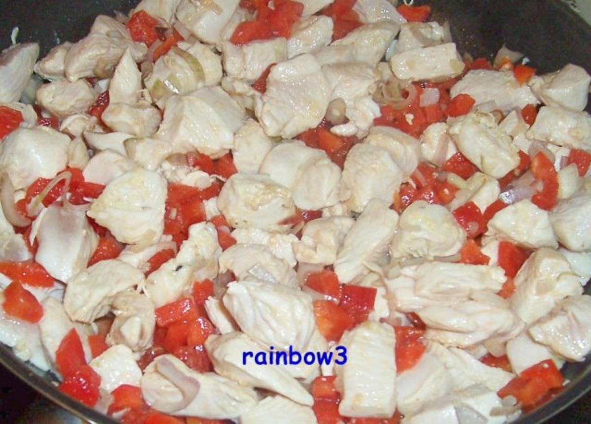 Kochen: Paprika-Sahne-Hähnchen-Pfanne - Rezept - Bild Nr. 4