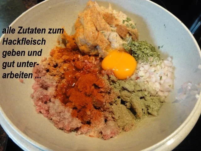 Rezept: Fleisch: FRIKADELLEN an Rahmchampignon Bild Nr. 2 Fleisch: FRIKADELLEN an Rahmchampignon - Rezept - Bild Nr. 2