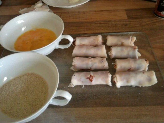 Hähnchen-Mozzarella-Sticks mit Tomatenreis - Rezept - Bild Nr. 3