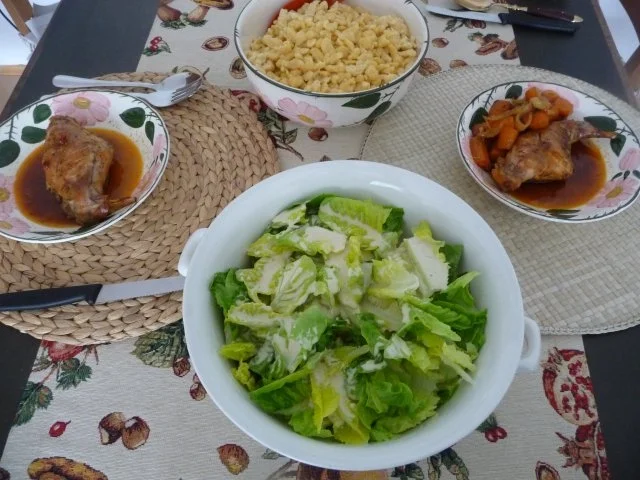 Wild & Co : Hasen / Kaninchen-Keulen, Dinkelspätzle und Salat - Rezept - Bild Nr. 26