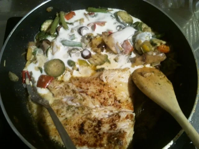 Victoria schwimmt im Gemüsesee oder Die Halb -und Halb -Fisch-Gemüsepfanne - Rezept - Bild Nr. 6