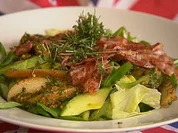 Englischer Salat mit Speck und Birnen - Rezept