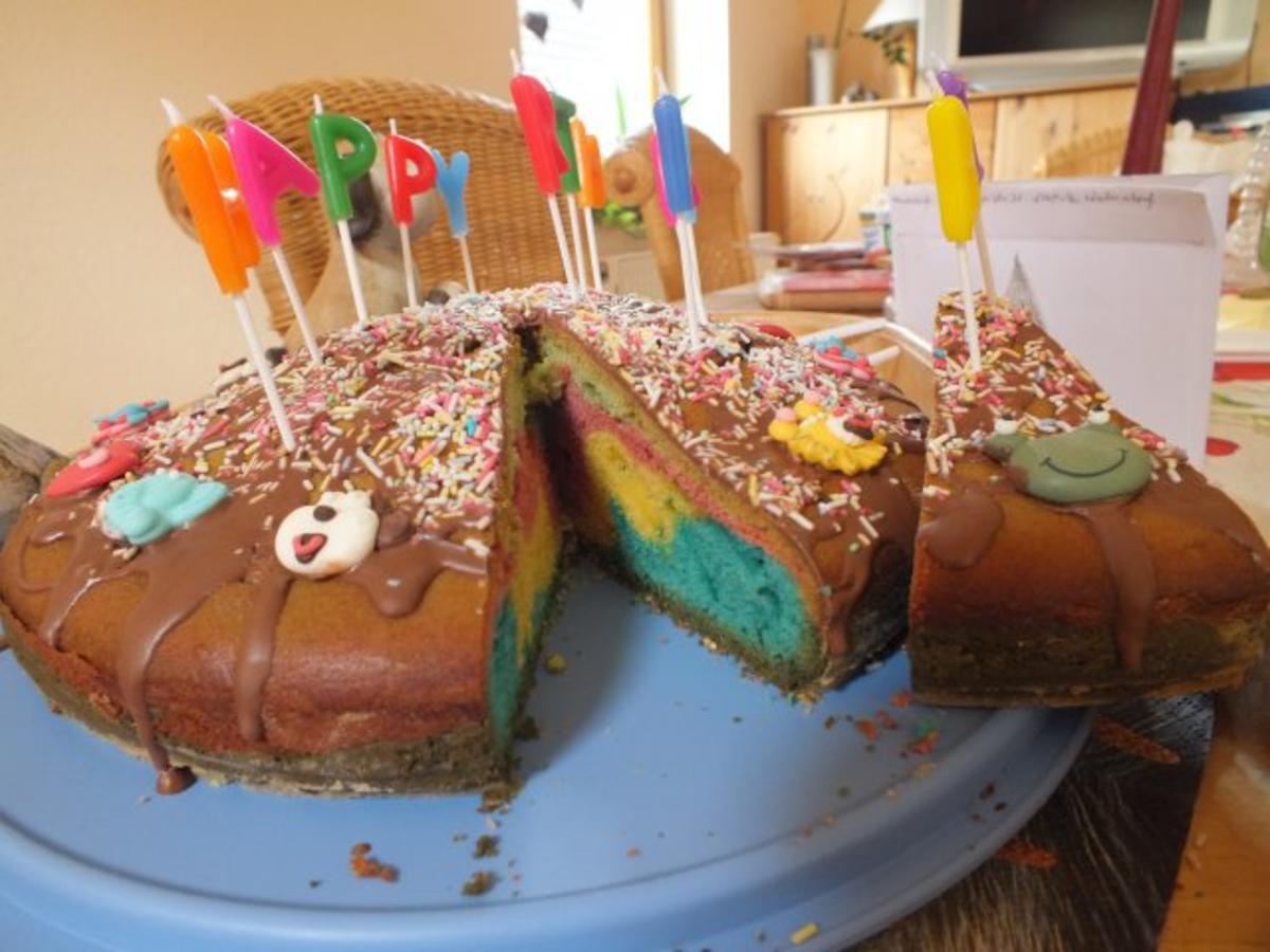 Regenbogen Kuchen - Rezept