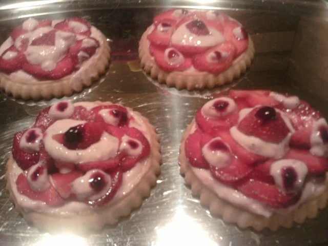 Quark-Erdbeer-Bananen-Torteletts - Rezept