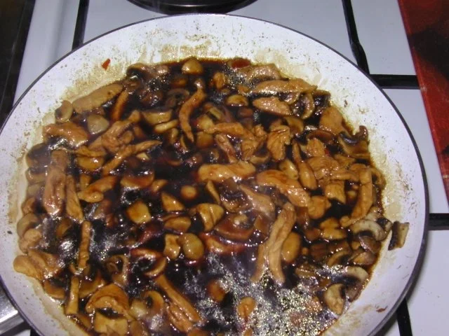Huhn mit Champignons und Bambus - Rezept - Bild Nr. 4