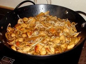 Huhn mit Champignons und Bambus - Rezept - Bild Nr. 6