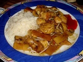 Huhn mit Champignons und Bambus - Rezept - Bild Nr. 7