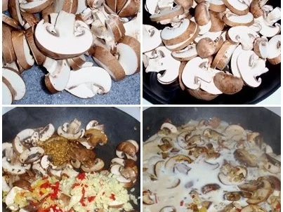 Scharfe Champignons mit Pellkartoffeln - Rezept - Bild Nr. 2