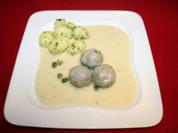 Rezept: Königsberger Klopse mit Kapern und Petersilienkartoffeln Königsberger Klopse mit Kapern und Petersilienkartoffeln - Rezept