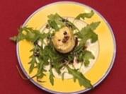Münsterländer Ziegenkäse auf Rucolabett an Trüffelhonig (René Heinersdorff) - Rezept