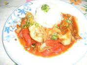 Hendl mit Paradeisern (Tomaten) und Pilzen - Rezept