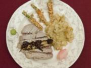 Steak vom Thunfisch mit glasierten Sesammöhren und Topinamburpüree (Kader Loth) - Rezept