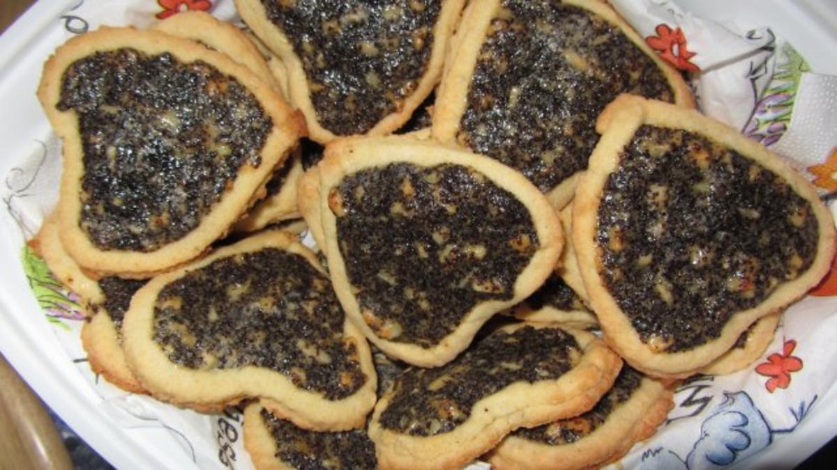 Mohn-Vanille-Herzplätzchen - Rezept mit Bild - kochbar.de