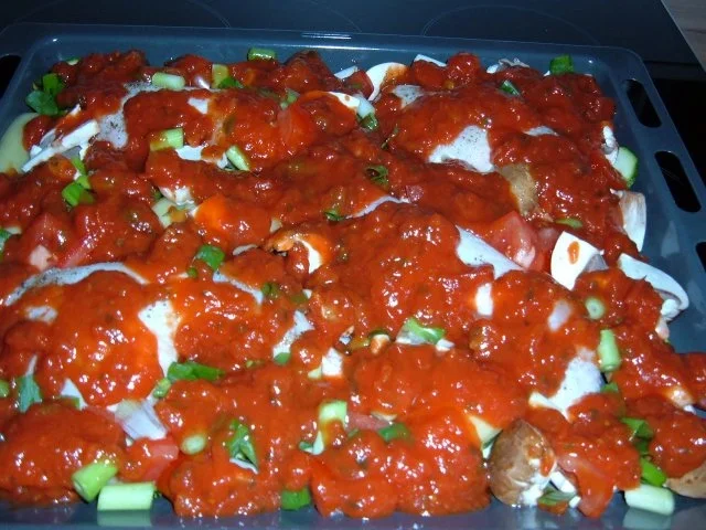 Rezept: Geflügel : Hähnchekeulen aus dem Ofen Bild Nr. 5 Geflügel : Hähnchekeulen aus dem Ofen - Rezept - Bild Nr. 5