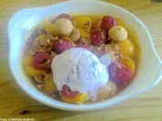 Eis auf heißen Früchten - Rezept