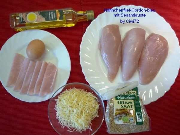 Rezept: Hähnchenbrustfilet in Sesamkruste Bild Nr. 2 Hähnchenbrustfilet in Sesamkruste - Rezept - Bild Nr. 2