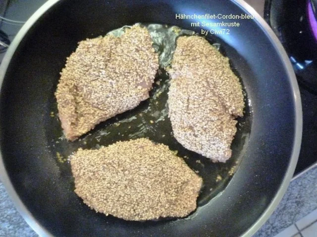 Rezept: Hähnchenbrustfilet in Sesamkruste Bild Nr. 5 Hähnchenbrustfilet in Sesamkruste - Rezept - Bild Nr. 5