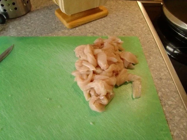 Geschnetzeltes mit Champignons auf ein Reisbett - Rezept - Bild Nr. 7