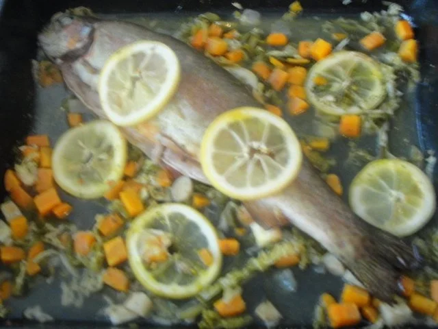 Lachsforelle mit Gemüse - Rezept - Bild Nr. 2