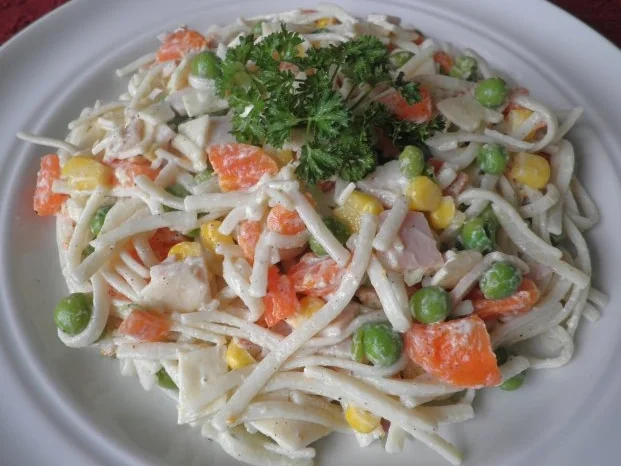 Rezept: "Schlanker" Nudelsalat ;-) ... "Schlanker" Nudelsalat ;-) ... - Rezept