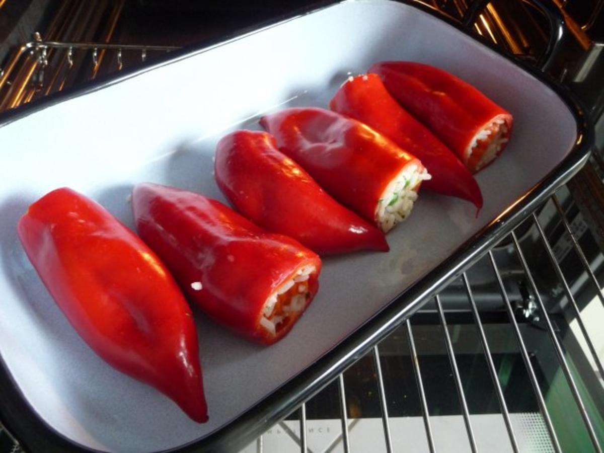 Fleischlos : Paprika mit Gemüsereis gefüllt aus dem Backofen.... - Rezept - Bild Nr. 14