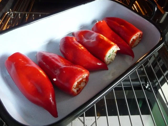 Rezept: Fleischlos : Paprika mit Gemüsereis gefüllt aus dem Backofen.... Bild Nr. 14 Fleischlos : Paprika mit Gemüsereis gefüllt aus dem Backofen.... - Rezept - Bild Nr. 14