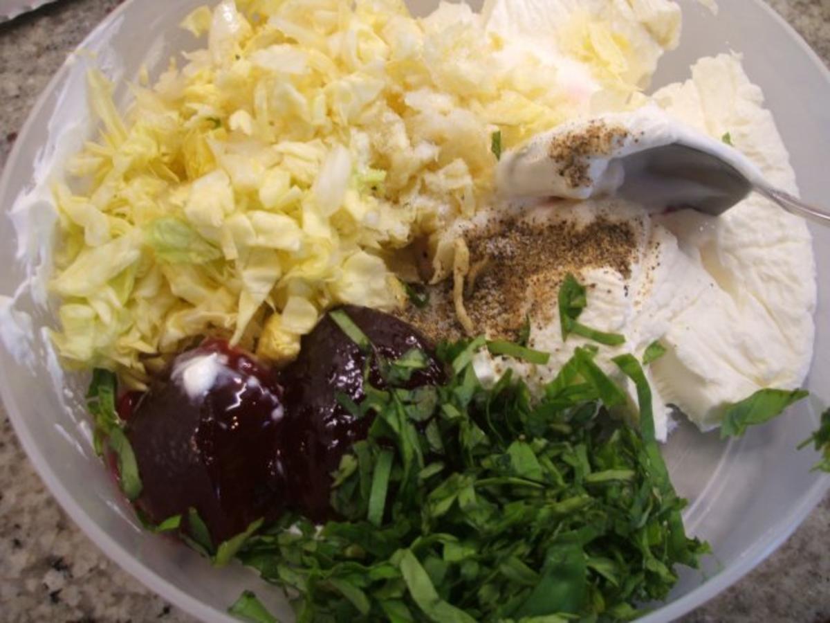 Frischkäse: Salat und Johannisbeergelee - Rezept - Bild Nr. 4
