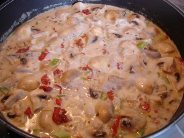 Nudeln mit Sahne-Champignons - Rezept - Bild Nr. 12