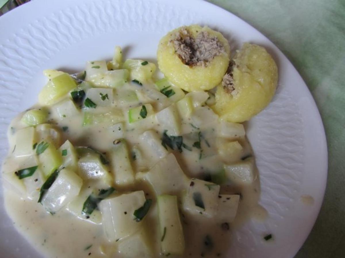 Gefüllte Kartoffelklöße mit Pfälzer – Leberwurst - Rezept - Bild Nr. 9