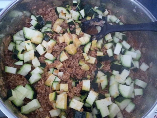 Zuccini- Hackfleisch- Paprikapfanne - Rezept - Bild Nr. 2