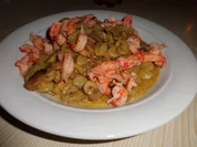 Eintopf: Champignons-Weintrauben-Currytopf mit Flusskrebsschwänzen - Rezept