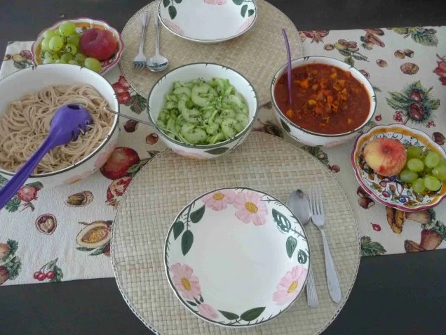 Fleischlos : Soja-Bolognese mit Reisnudeln - Rezept - Bild Nr. 20