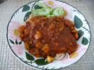 Fleischlos : Soja-Bolognese mit Reisnudeln - Rezept