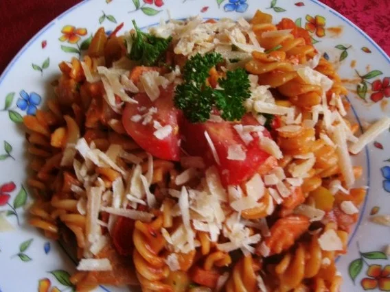 Zucchini - Aubergienen - Tomaten Nudelpfanne - Rezept - Bild Nr. 15